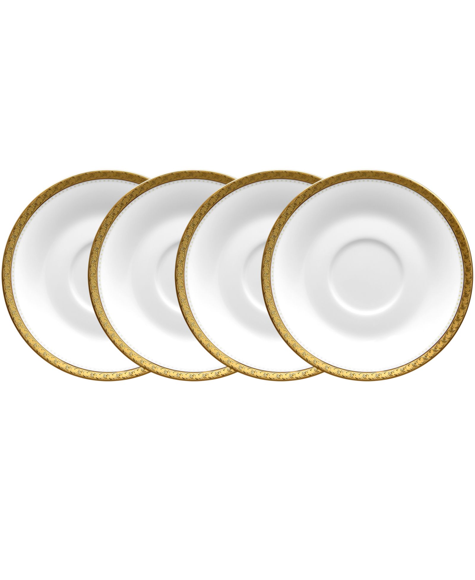 Noritake Набор из 4 saucers Charlotta Gold 6"