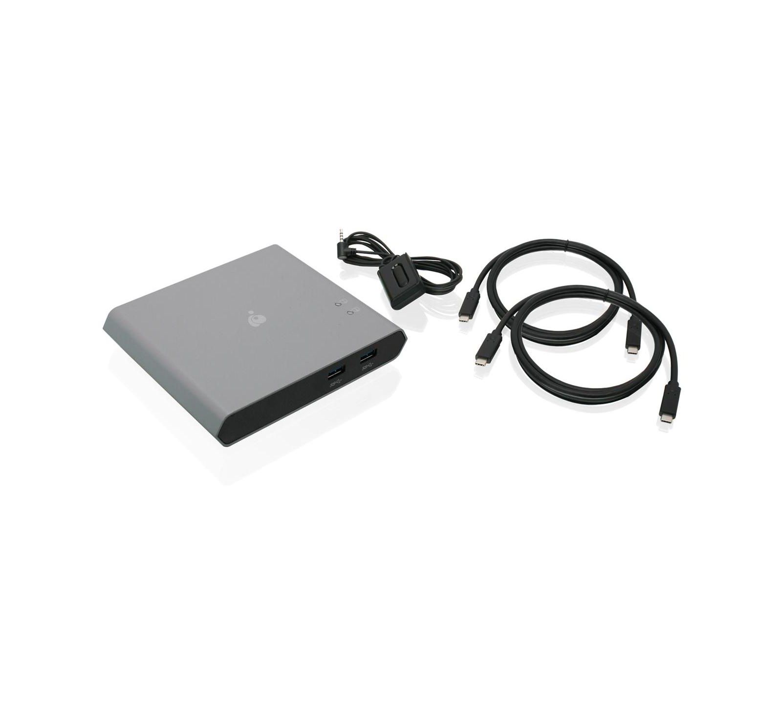 IOGEAR Access Pro USB-C KVM переключатель на 2 порта с Power Delivery, TAA Compliant