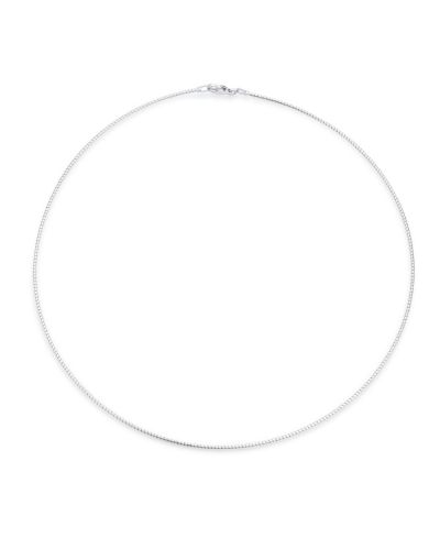 Ожерелье Bling Jewelry Simple Thin Slider Omega Cubetto Chain Snake Flex Collar