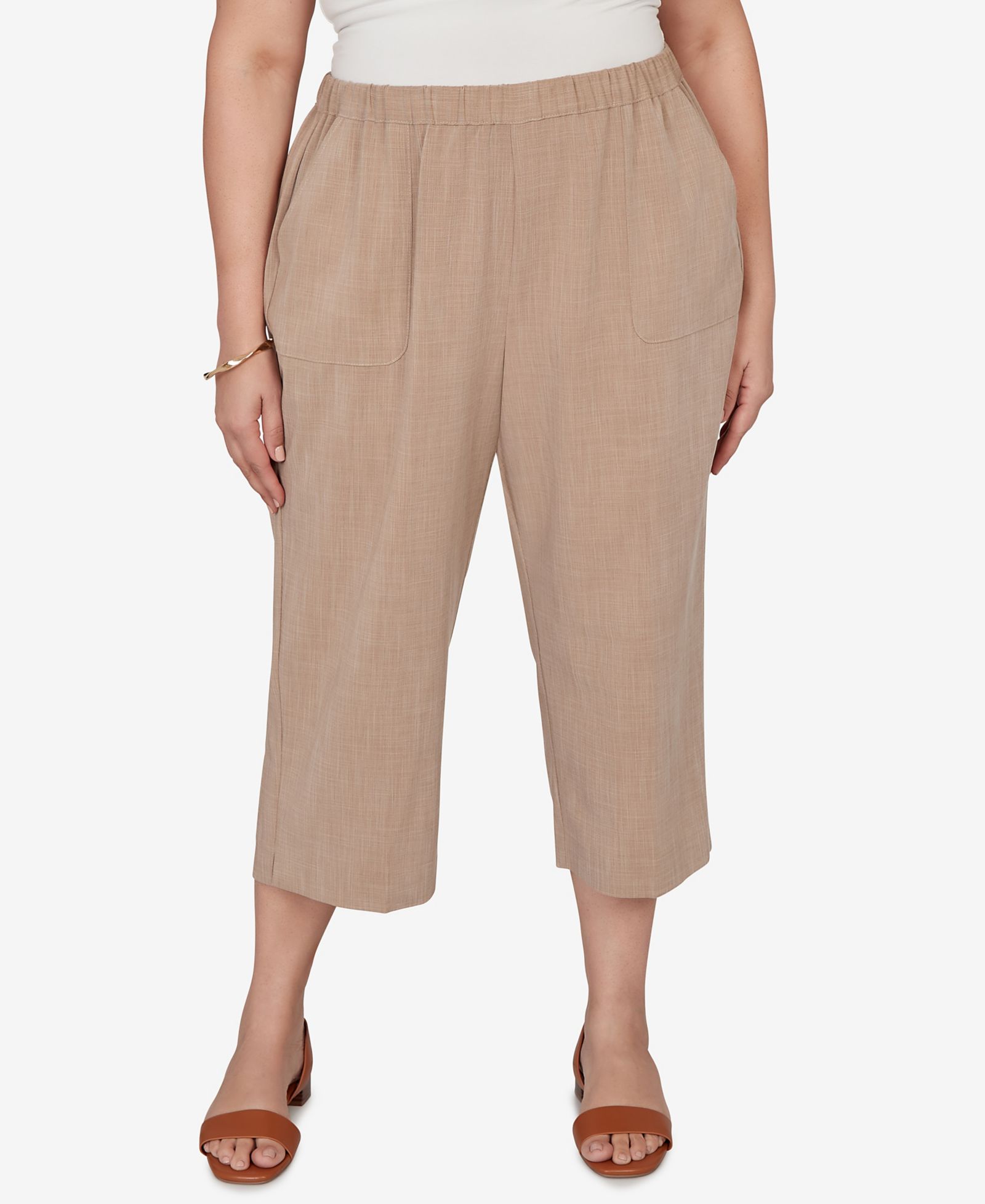 Alfred Dunner Брюки-капри Plus Size Grand Bazaar Textured Pull-On