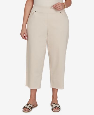 Alfred Dunner Plus Size Camden Market Natural Super Stretch Ankle Jeans