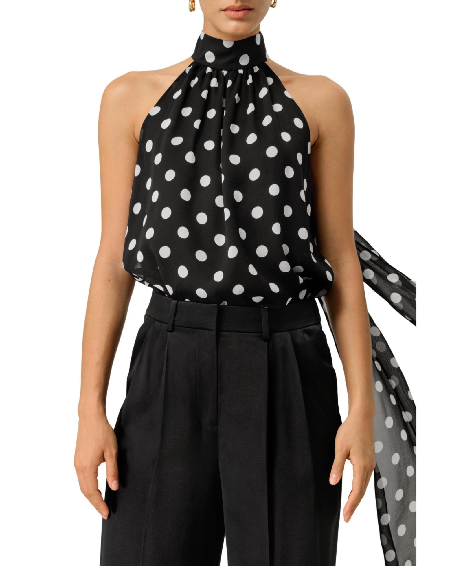 Женский топ LILYSILK Silk Georgette Polka Dot с конвертируемым дизайном