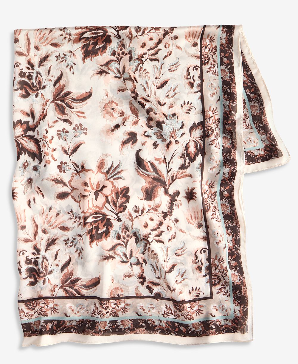 I.N.C. International Concepts Contrast Floral Square Scarf, Macy's Exclusive