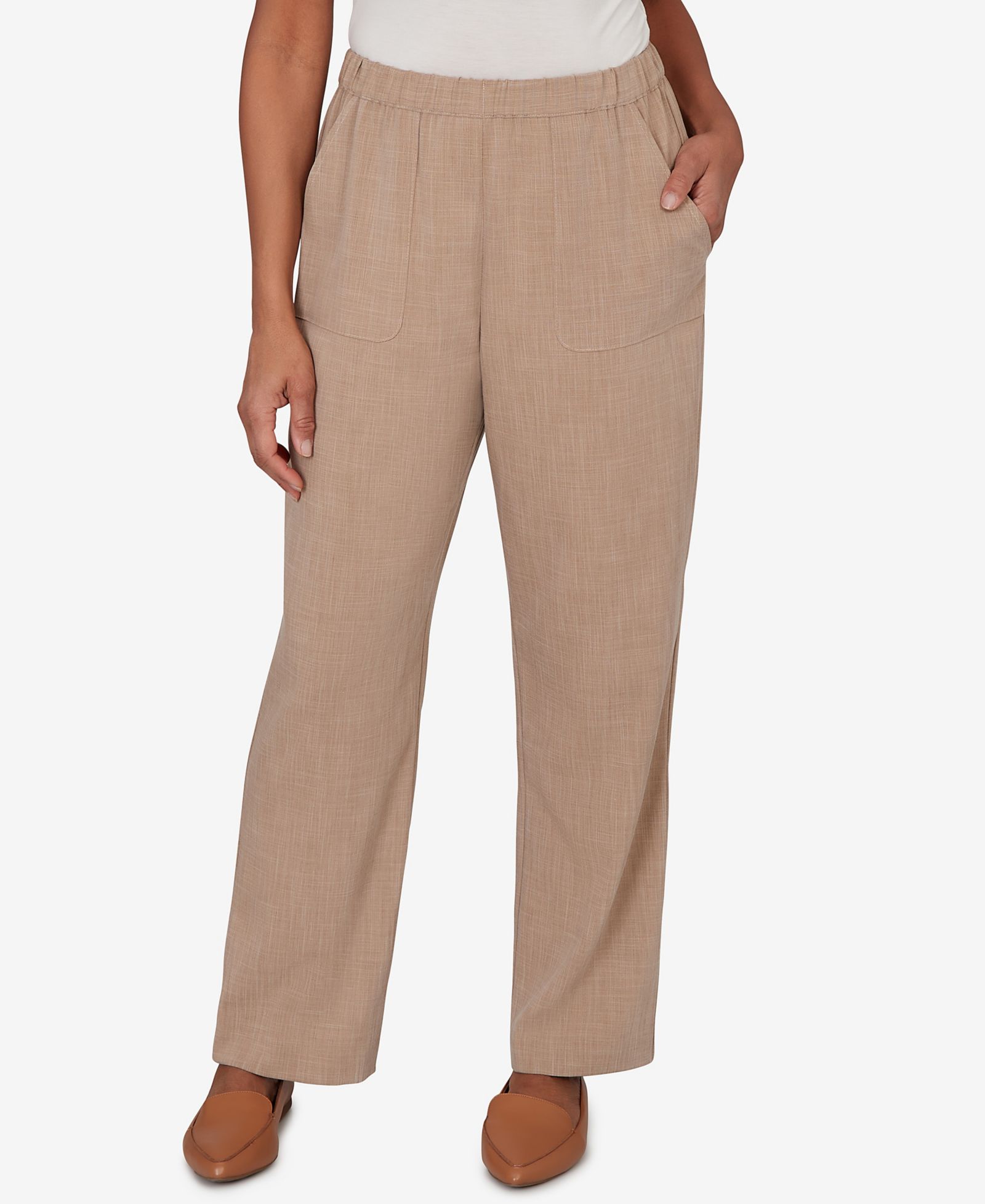 Брюки Alfred Dunner Petite Grand Bazaar текстурированные, модель pull-on