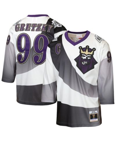 Джерси Mitchell & Ness Big Boys and Girls Wayne Gretzky White Los Angeles Kings 1995/96 Power Play Throwback Alternate Player с капитанским патчем