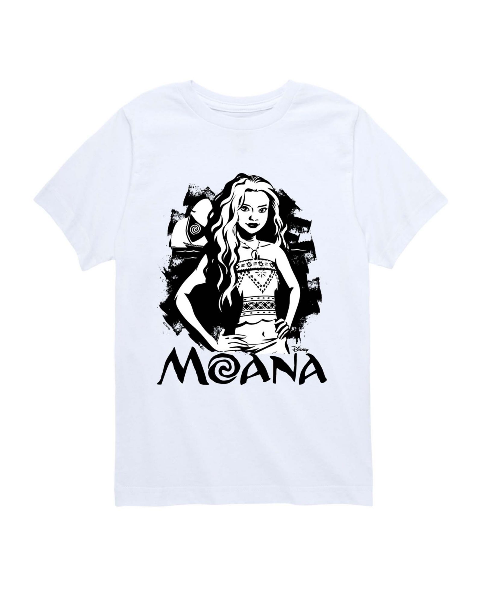 Детская футболка Moana с принтом Ink Splatter и коротким рукавом