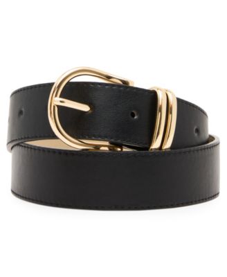 Steve Madden Feathered Edge Stitched Pant Belt