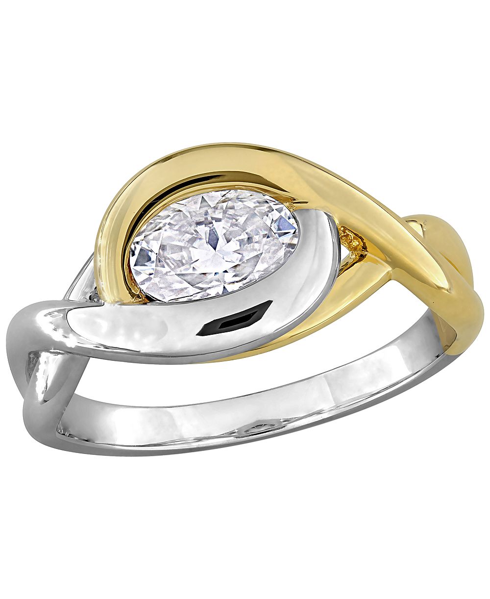 Macy's Lab-Grown Moissanite (1 ct. t.w.) Ring in Sterling Silver