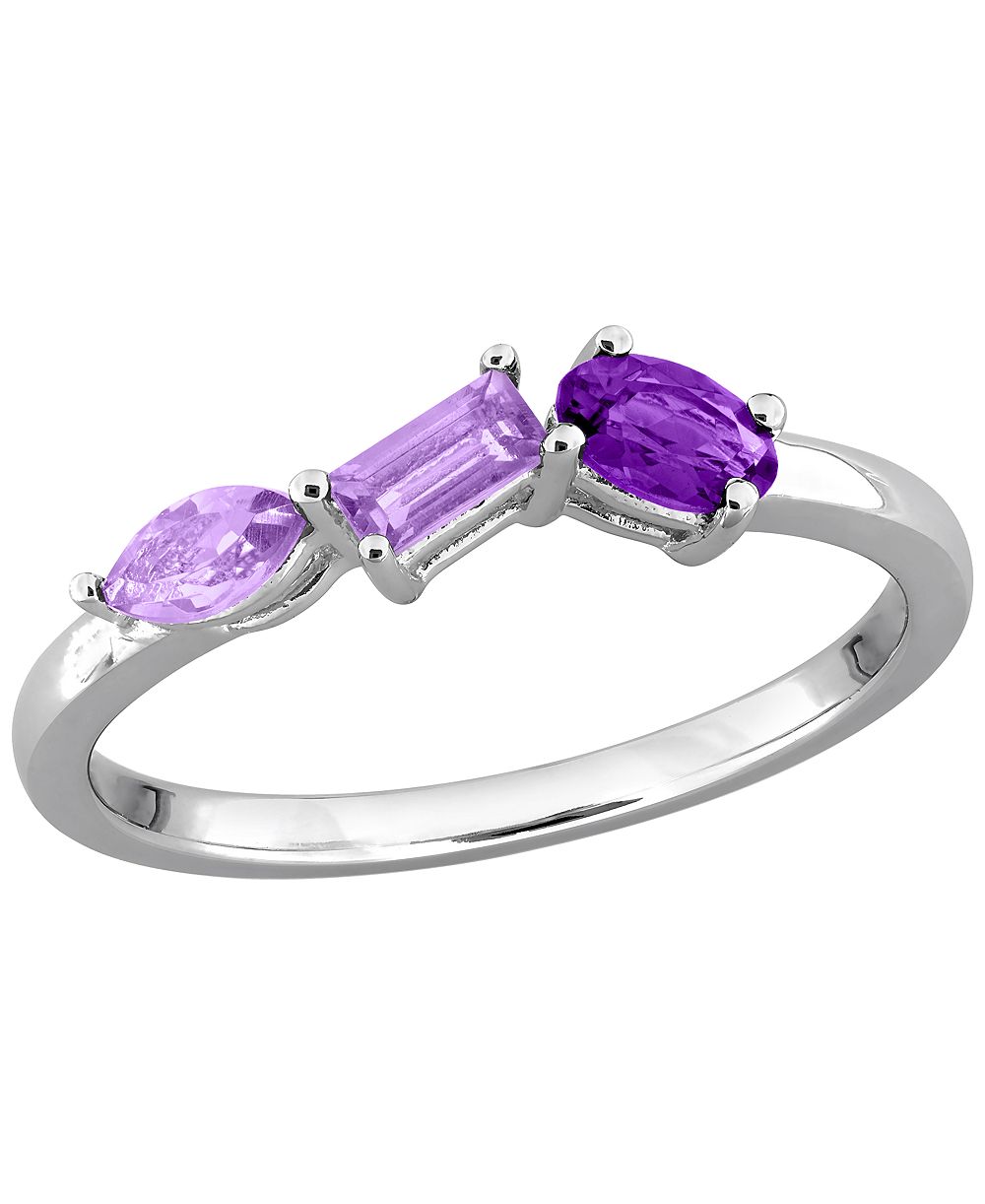 Кольцо Macy's Amethyst (5/8 ct. t.w.) в стерлинговом серебре