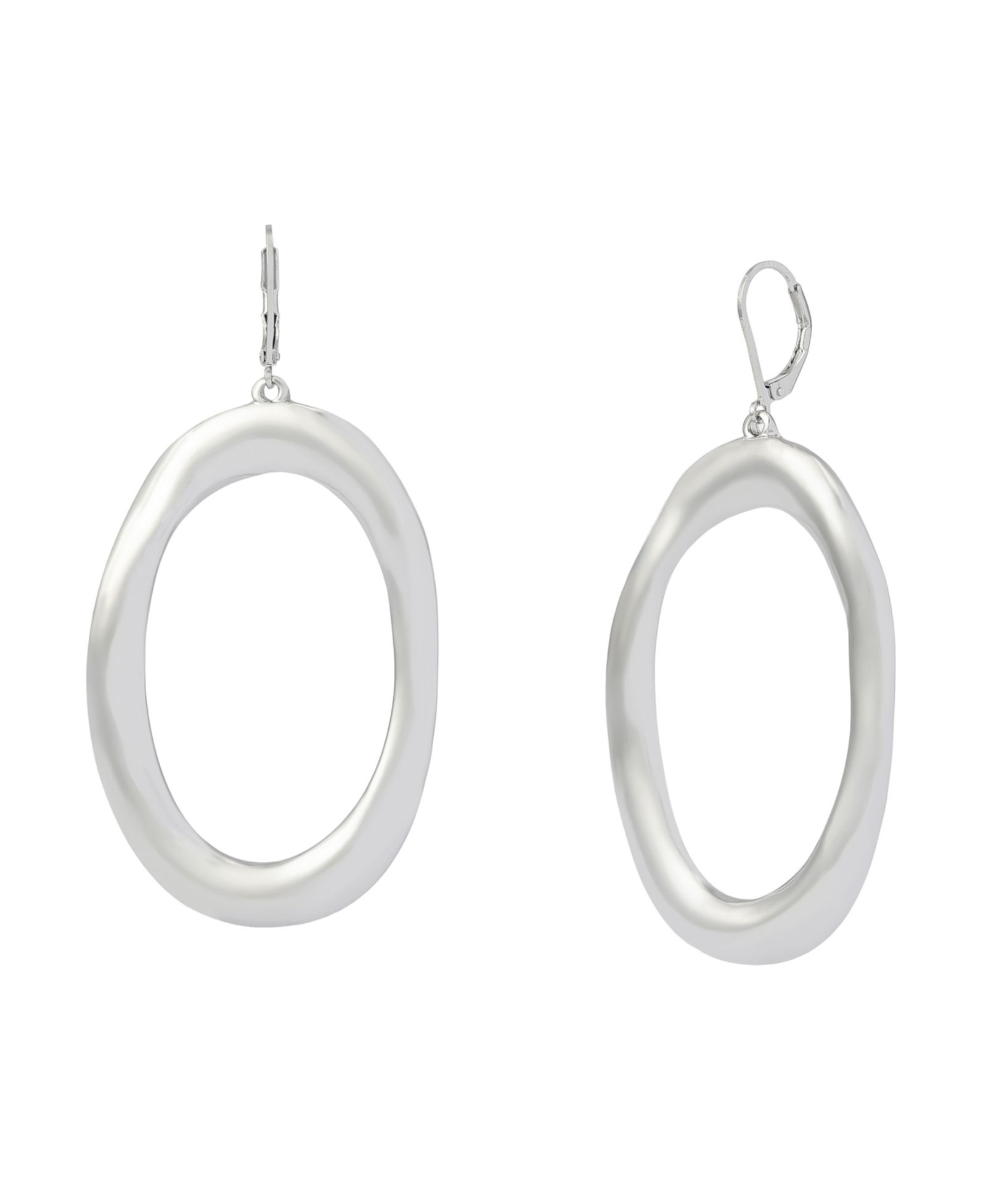 Серьги-подвески Robert Lee Morris Soho Rhodium Sculpted Oval