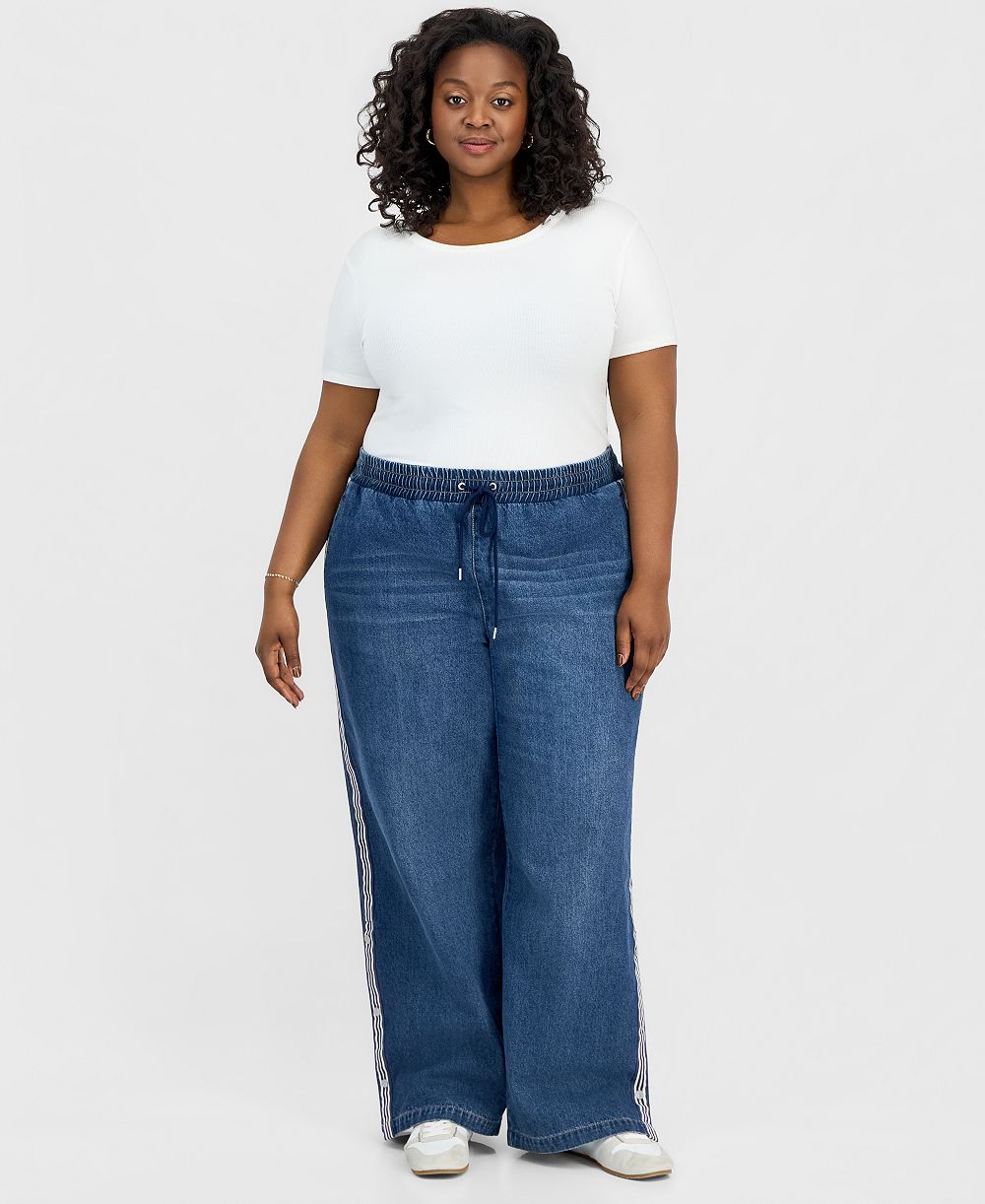 Джинсы Madden Girl Trendy Plus Size Side-Striped Breakaway