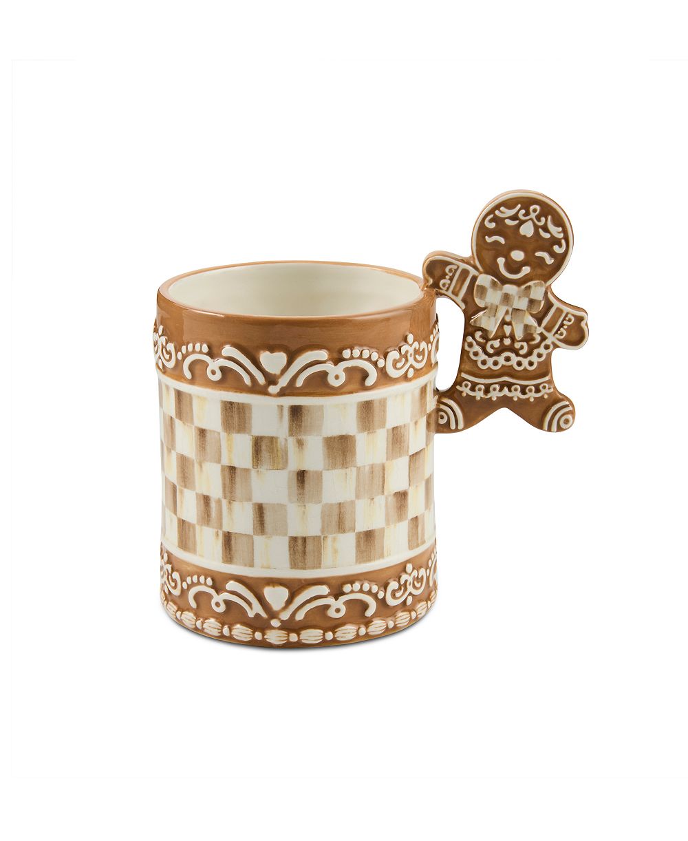 Кружка MacKenzie-Childs Mocha Check Gingerbread