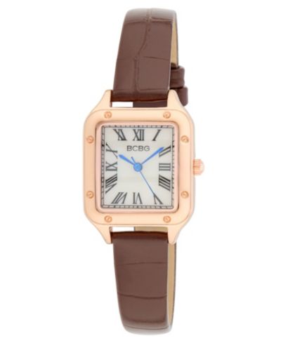 BCBG Women's Quartz Square Rose Gold Stainless Steel Watch 25mm
