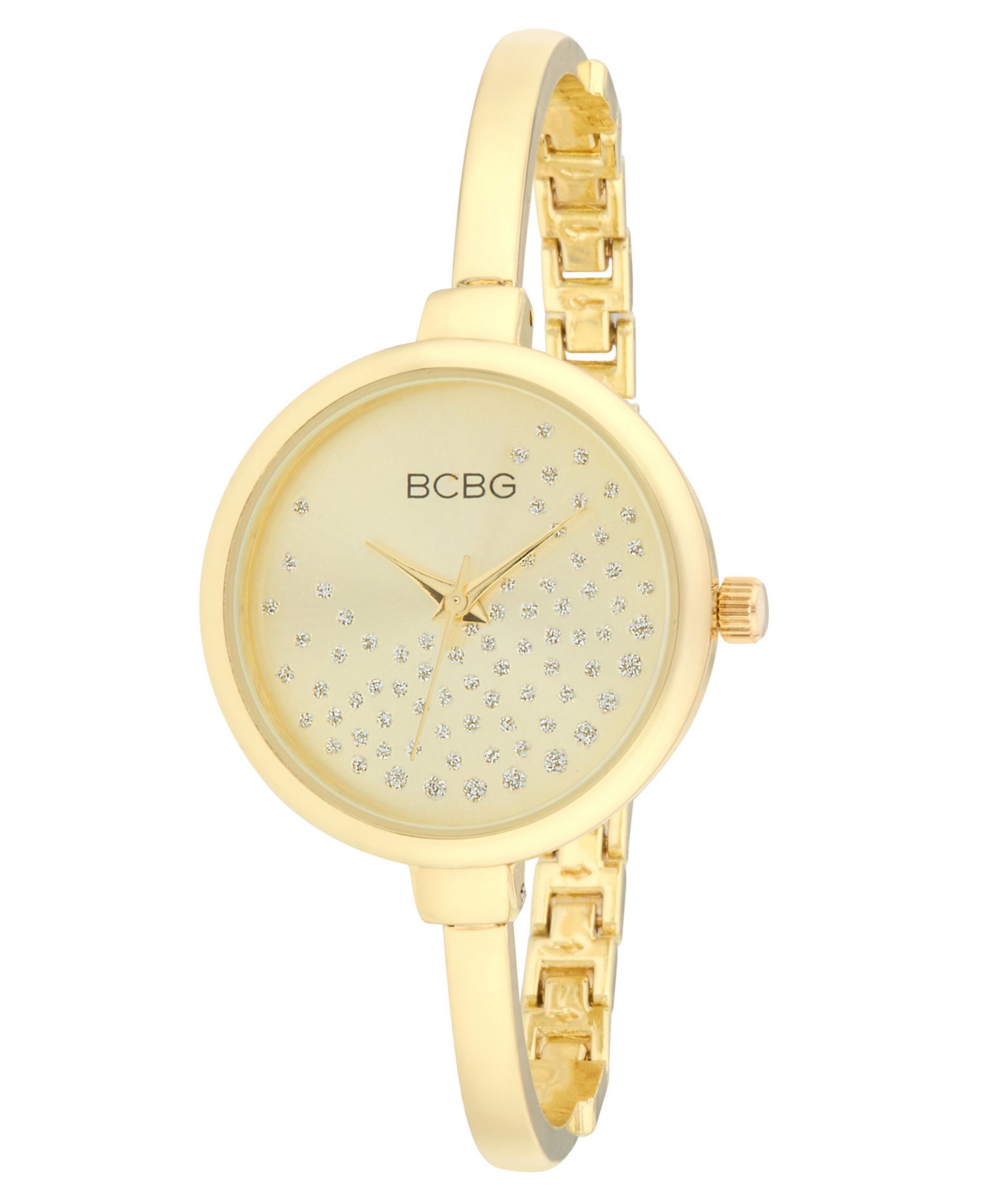 BCBG Женские кварцевые круглые золотые часы из нержавеющей стали 32mm