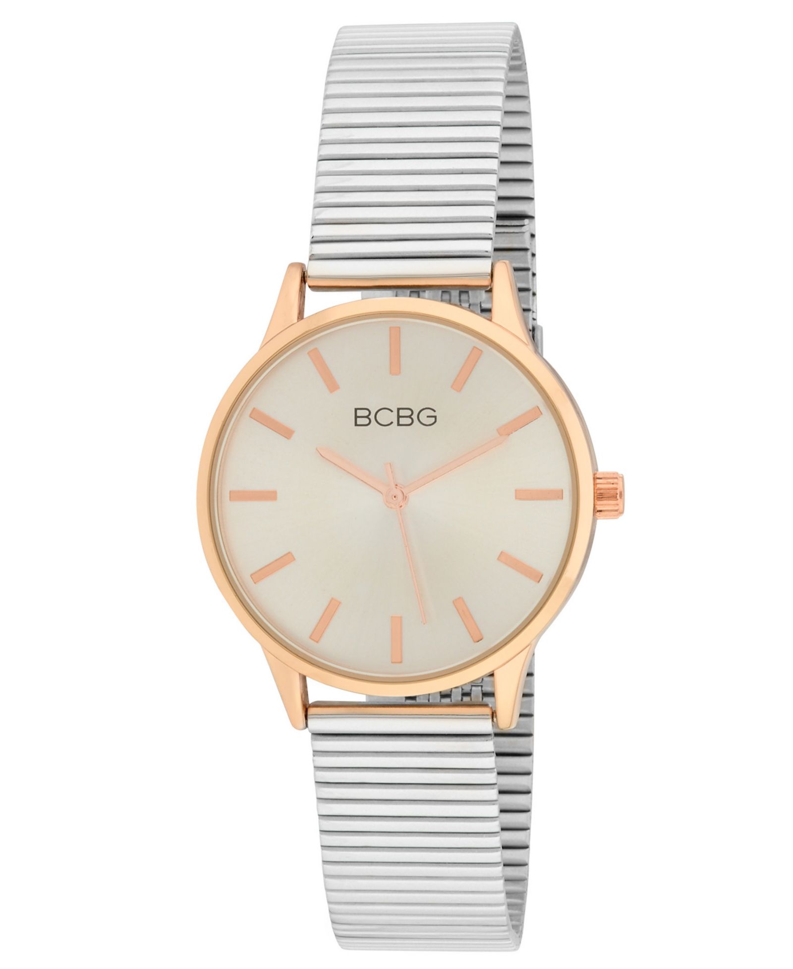BCBG Женские кварцевые часы из розового золота и нержавеющей стали, 34mm
