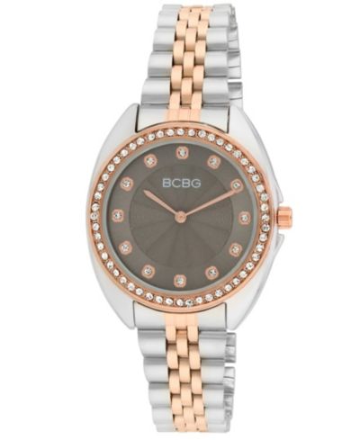 BCBG Женские круглые часы из нержавеющей стали, 34mm