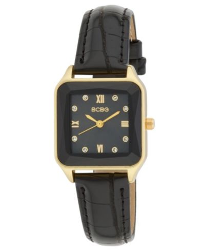 Часы BCBG Women's Quartz Square Black Stainless Steel 27mm