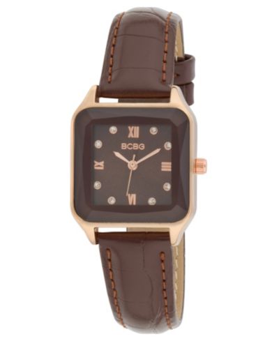 Женские часы BCBG Quartz Square Brown Stainless Steel 27mm