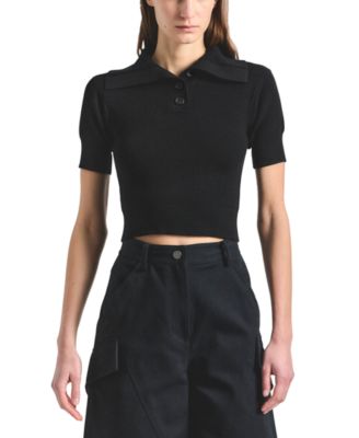 Derek Lam 10 Crosby Women's Antonella Polo Collar Top