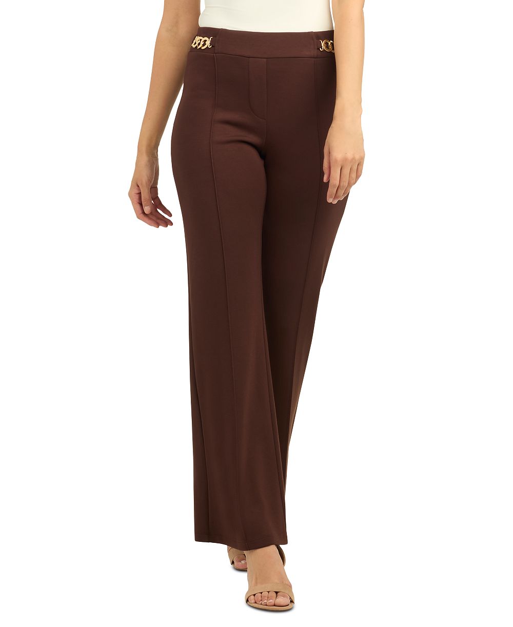 BCX Juniors' Lightweight-Scuba Wide-Leg Pants