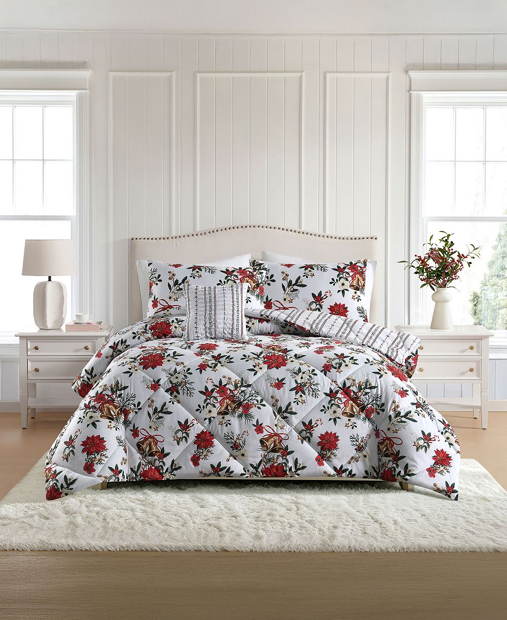 Комплект из 4 предметов Lenox Christmas Trimmings Comforter Set, King