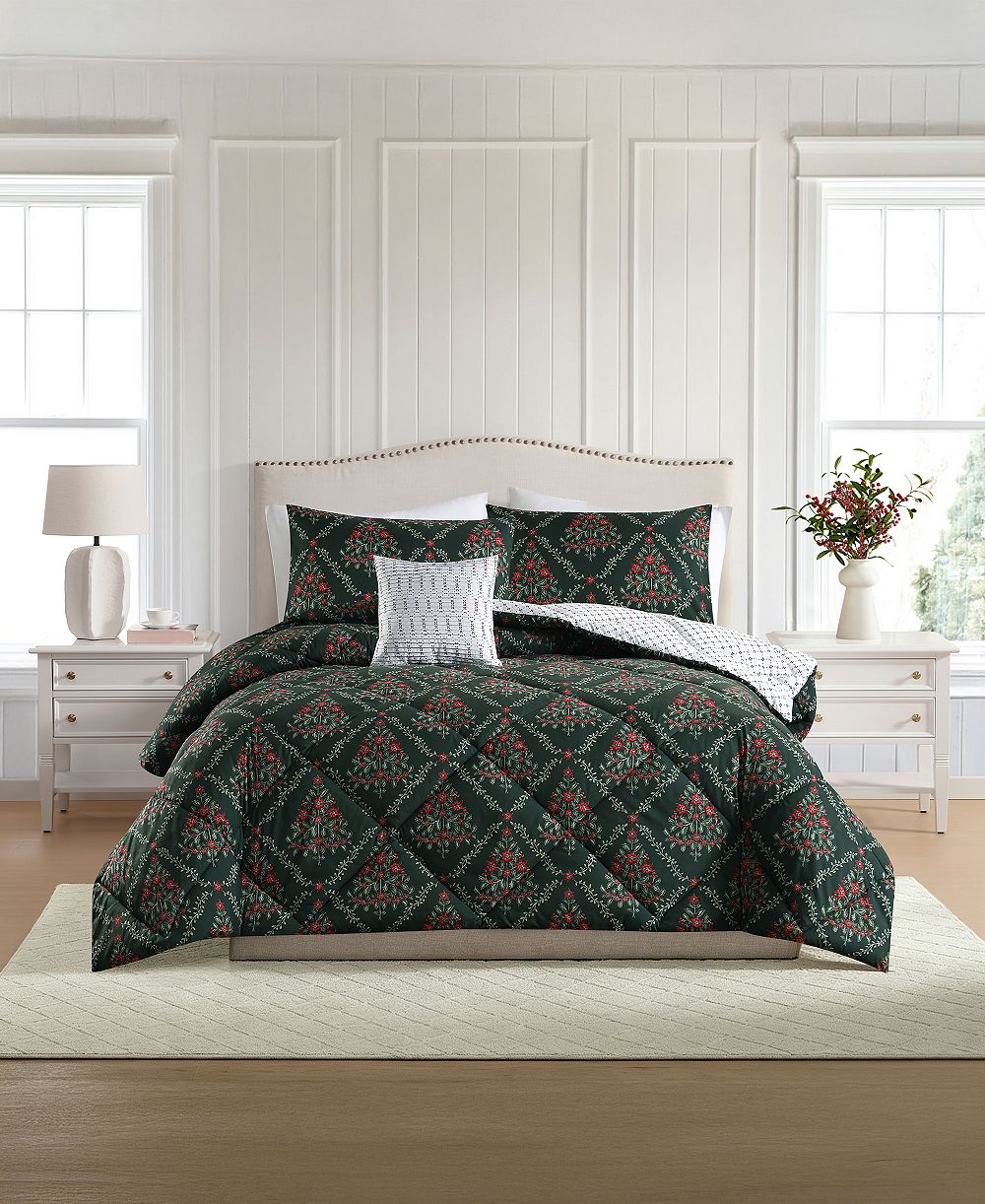 Комплект постельного белья Lenox Holly Tree 4-Piece Comforter Set, King