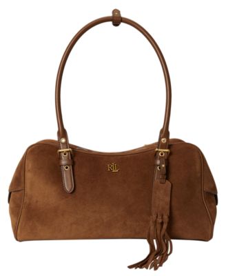 Lauren Ralph Lauren Marcy Suede Large Satchel Bag