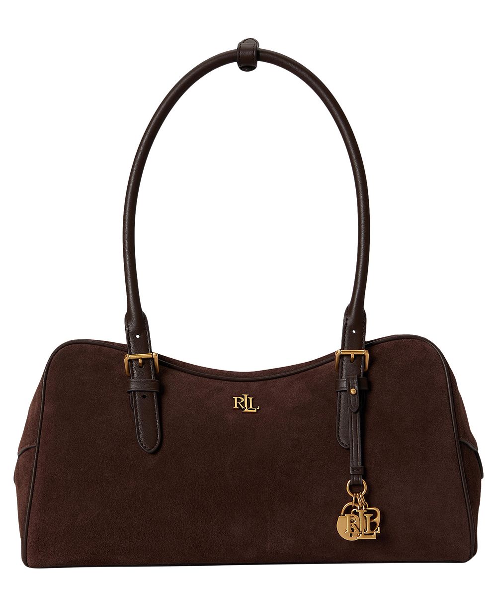 Женская большая сумка-саквояг Lauren Ralph Lauren Marcy Zipper Suede Charms