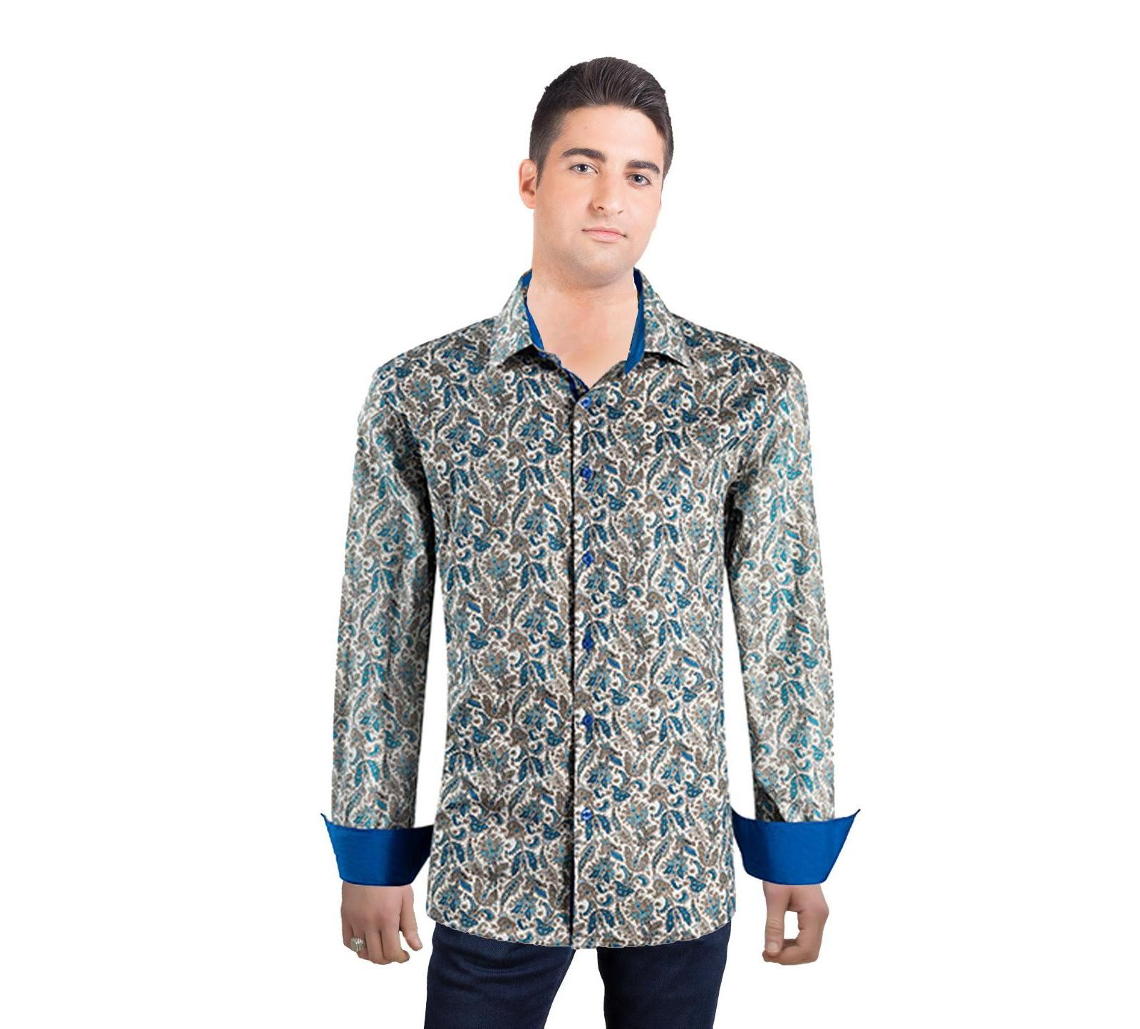 Мужская рубашка Slim Fit Elie Balleh с узором пейсли