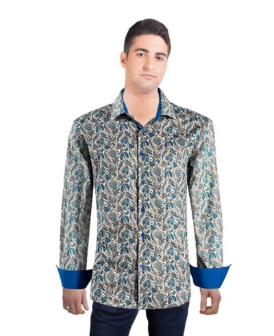 Мужская рубашка Slim Fit Elie Balleh с узором пейсли