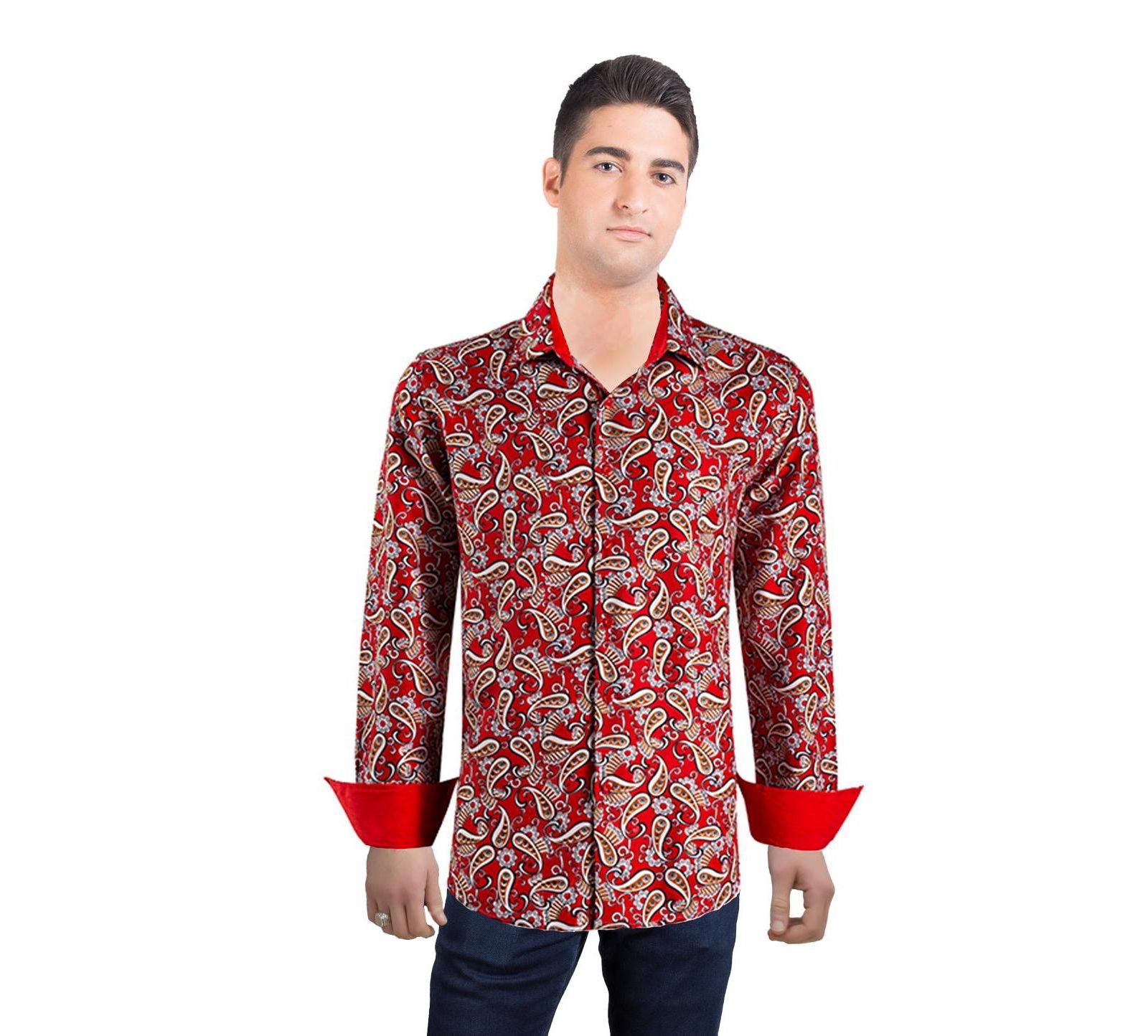 Elie Balleh Мужская рубашка Slim Fit Paisley Sport Button-Down