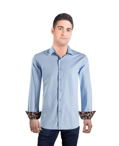 Elie Balleh Мужская рубашка с жаккардовым узором Slim Fit