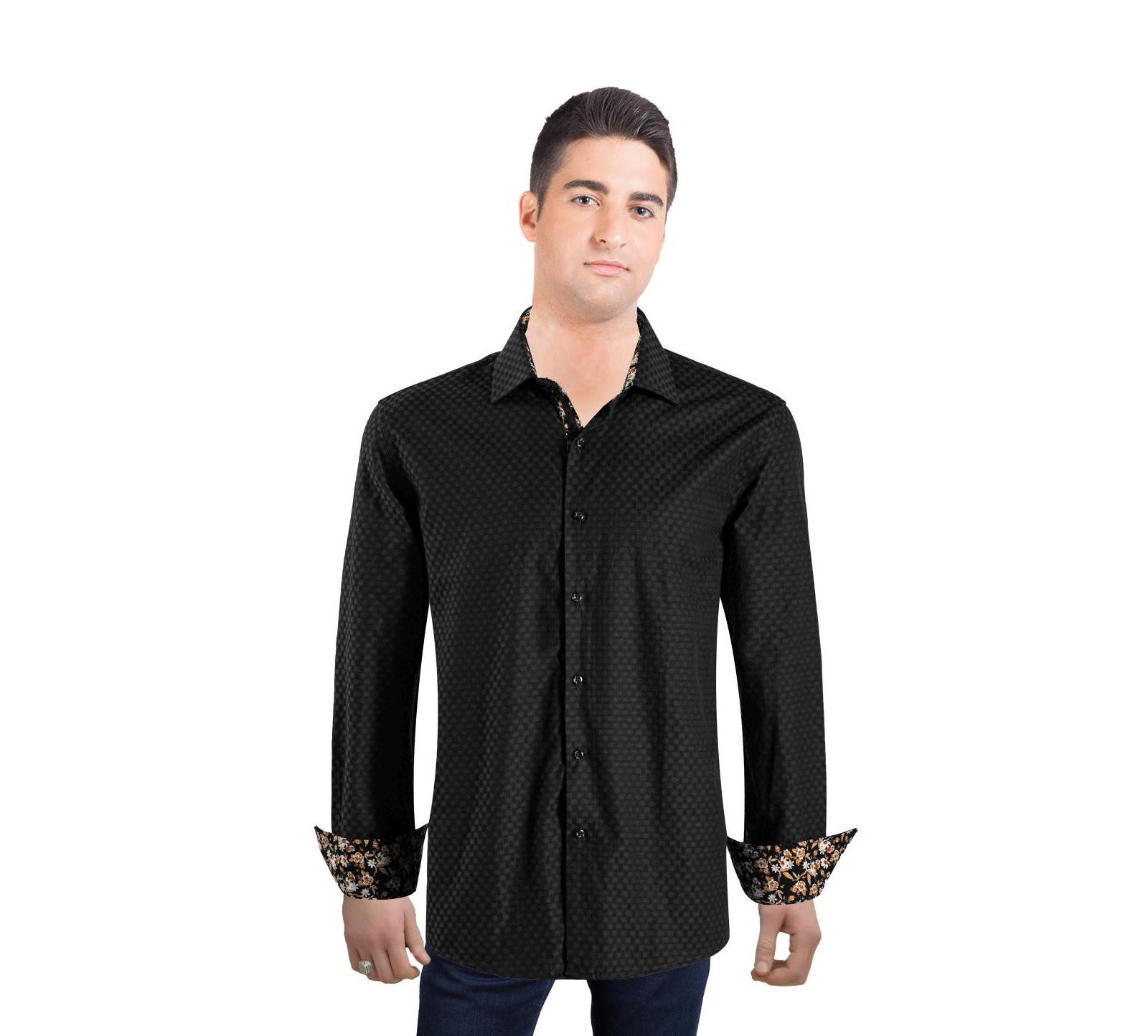 Мужская рубашка Elie Balleh Slim Fit Jacquard Dot Button-Down