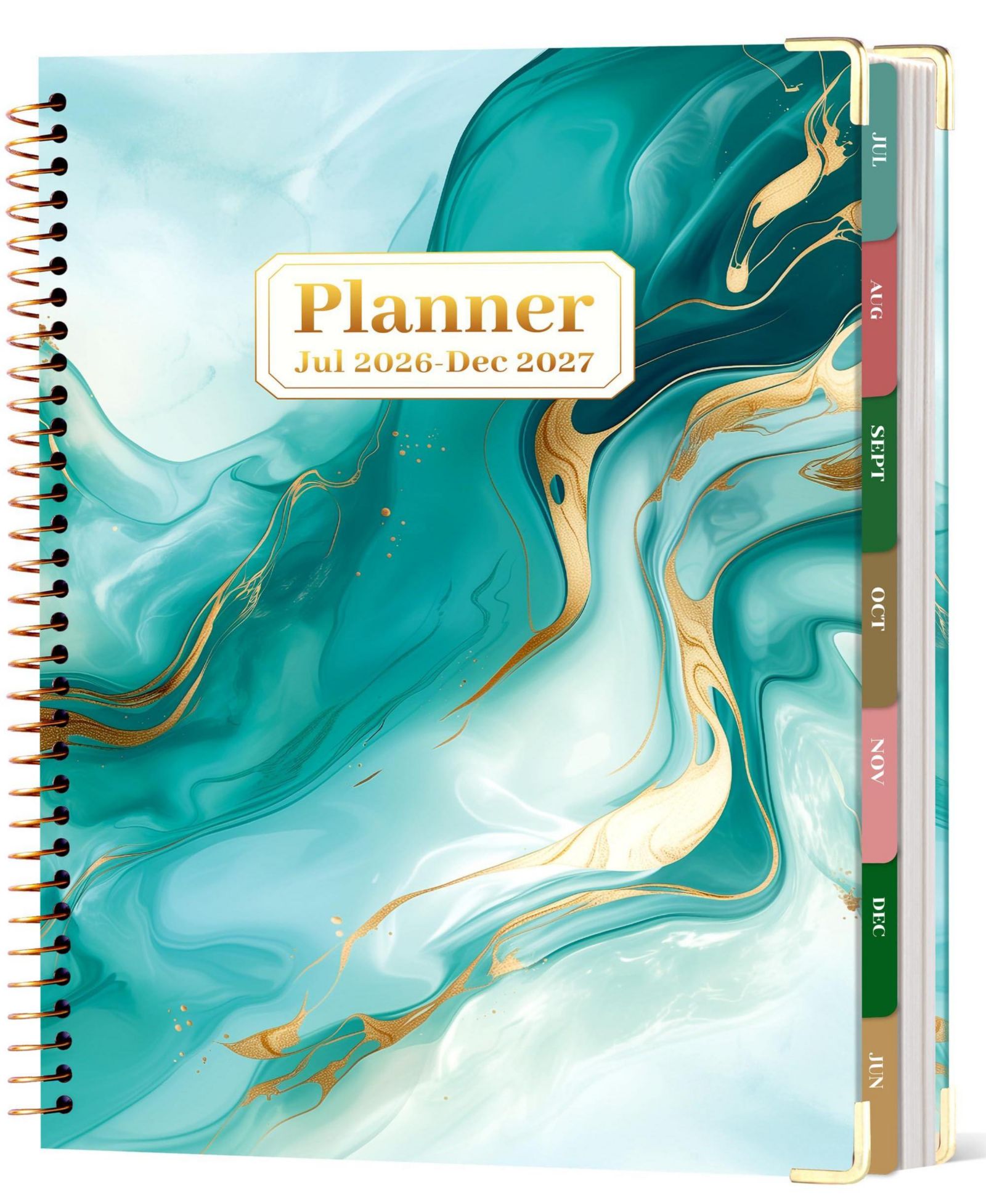 Планер GNUADZ 2026-2027 Marble Calendar Spiral Agenda