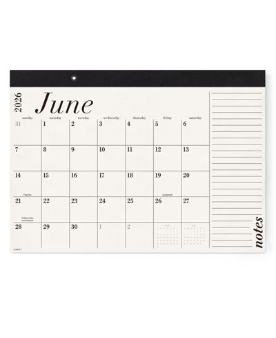 GNUADZ Desk Calendar 2026-2027 Blotter Large Day Block Minimalist