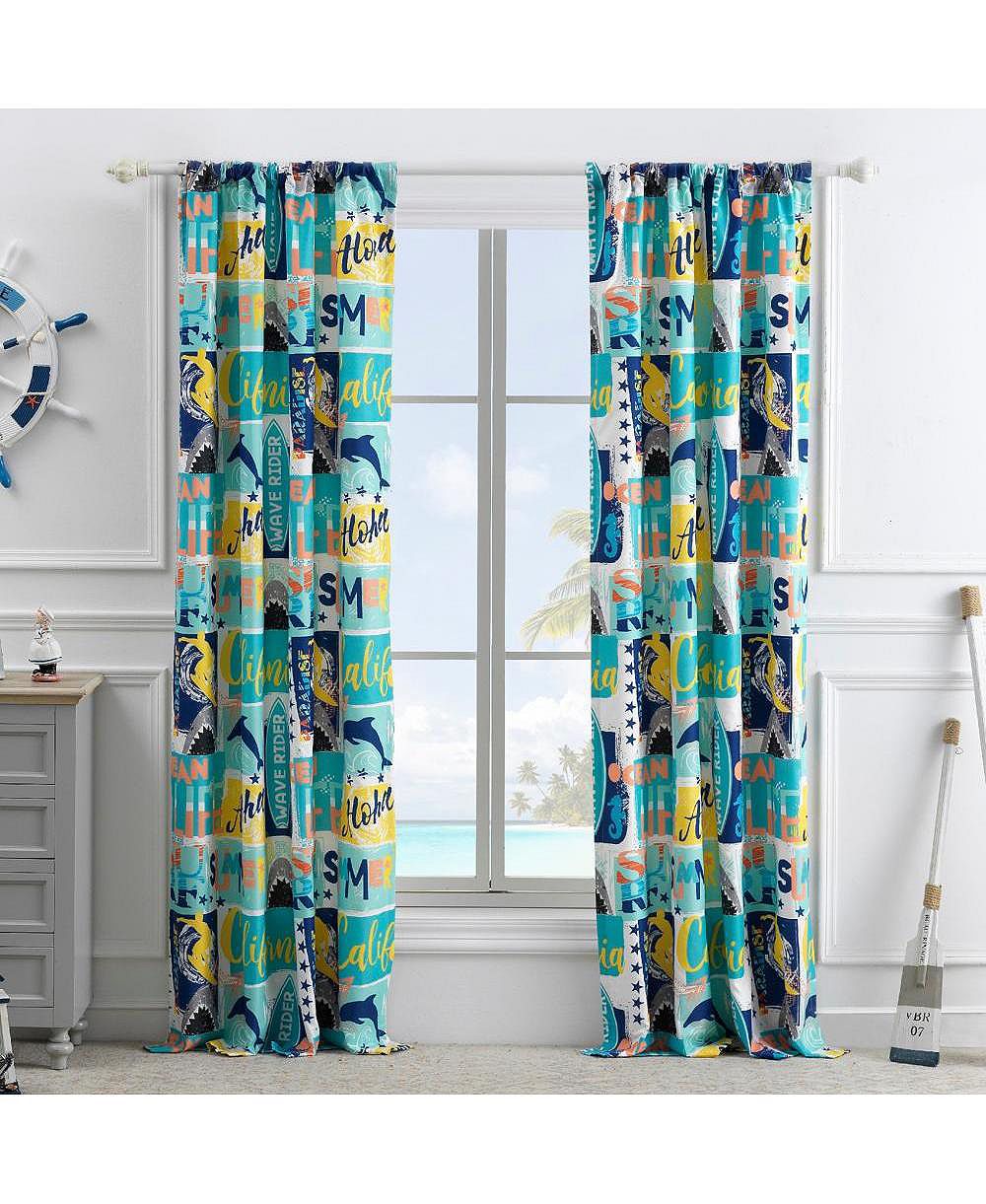 Набор штор Greenland Home Fashions Wave Rider, затемняющие, для спальни и гостиной
