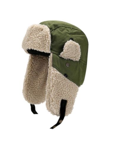 Ayamaya Unisex Faux Fur Trapper Hat - Warm Winter Aviator Cap with Fleece Ear Flaps and Windproof Shell