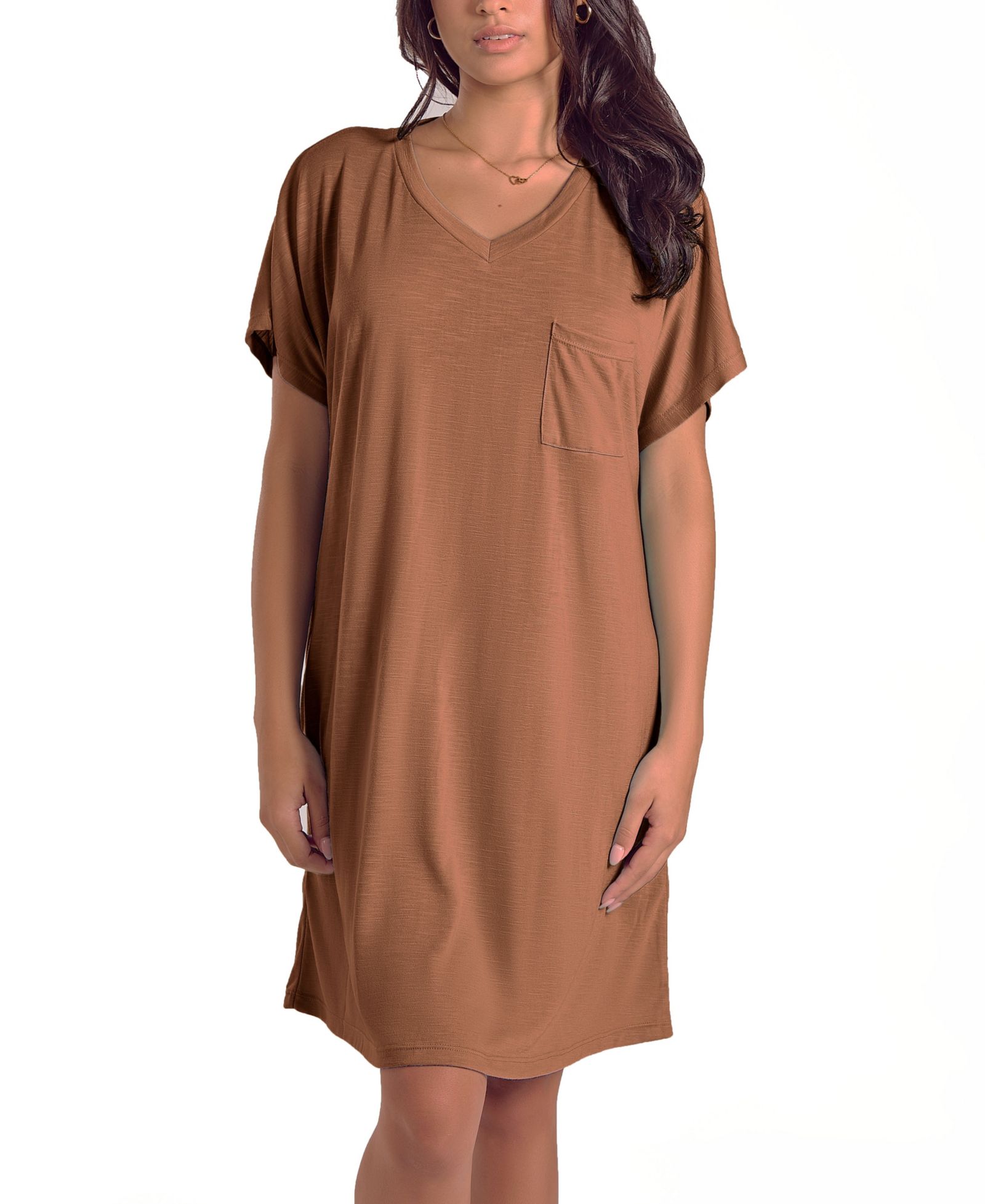 Ночная рубашка iCollection Plus Size с карманами