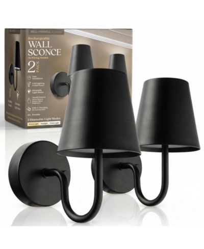 Комплект из 2-х современных настенных светильников Bell + Howell с диммером и сенсорным управлением