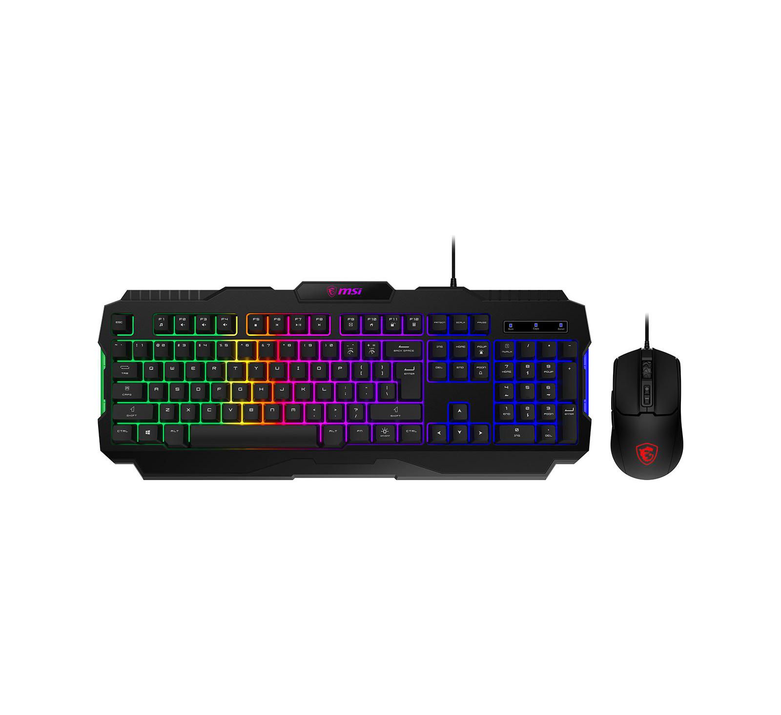 Msi Forge GK100 Wired Left-Handed Keyboard and Mouse Combo for PC