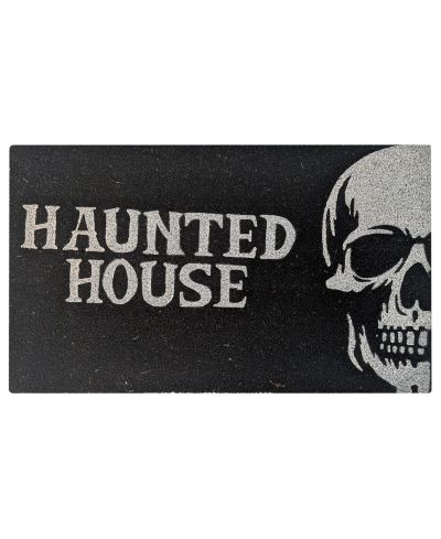 Kate Aurora Halloween Haunted House Bristled Coir Outdoor Welcome Mat