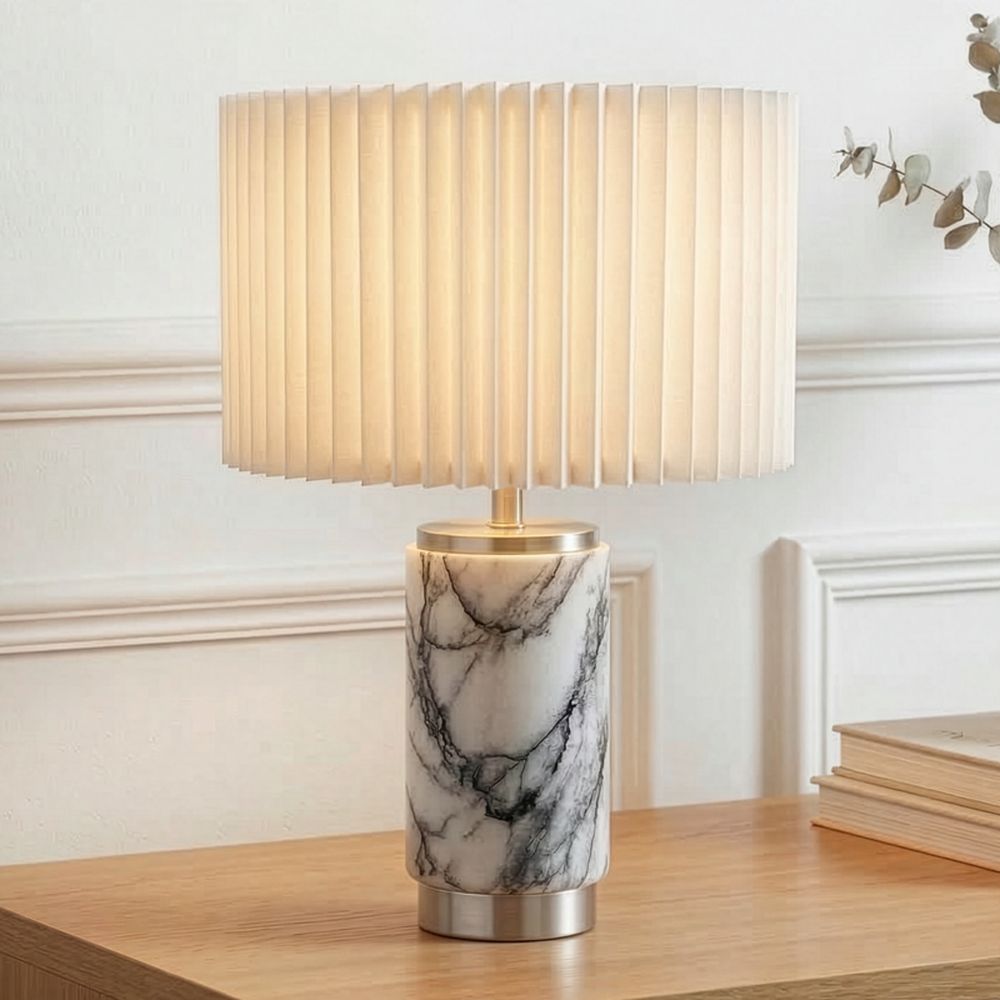 Настольная лампа Mila Tall 15" Dimmable LED с основанием из натурального камня