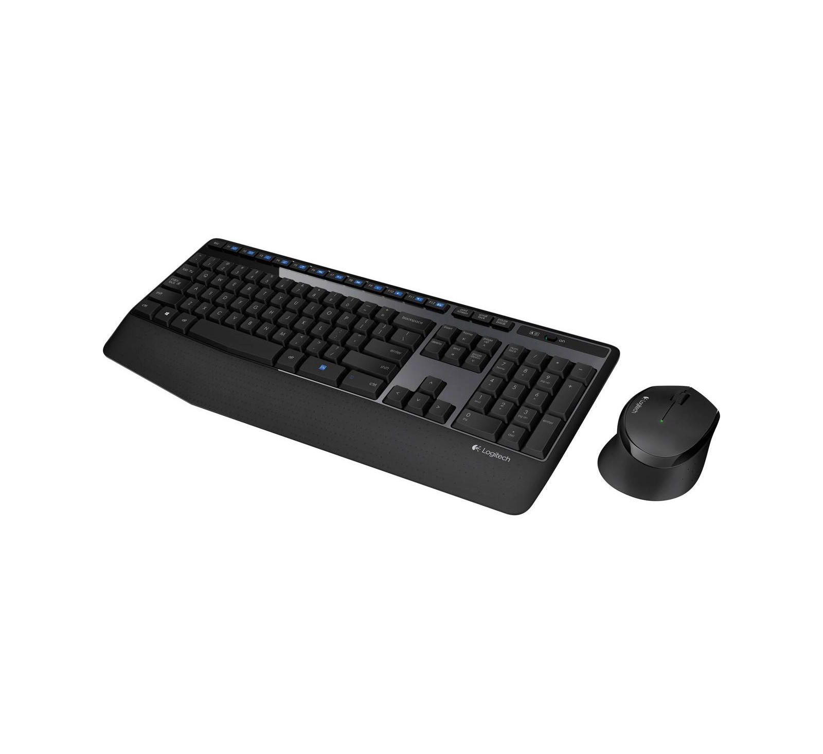 Logitech MK345 Wireless Ergonomic Keyboard and Mouse Combo, Compatible with Windows and Chrome-Based PCs