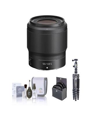 Nikon NIKKOR Z 50mm f/1.8 S Lens with Vanguard VEO 3 GO 235AB Tripod Kit