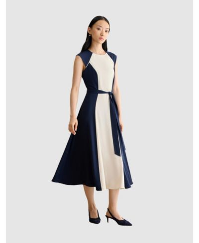 Hobbs London Женское миди-платье Andrea Colour Block