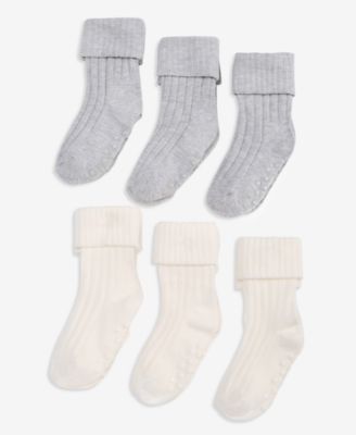 First Impressions Baby Boys' 6-Pack Ribbed-Knit Cotton-Blend Crew Socks, Macy's Exclusive