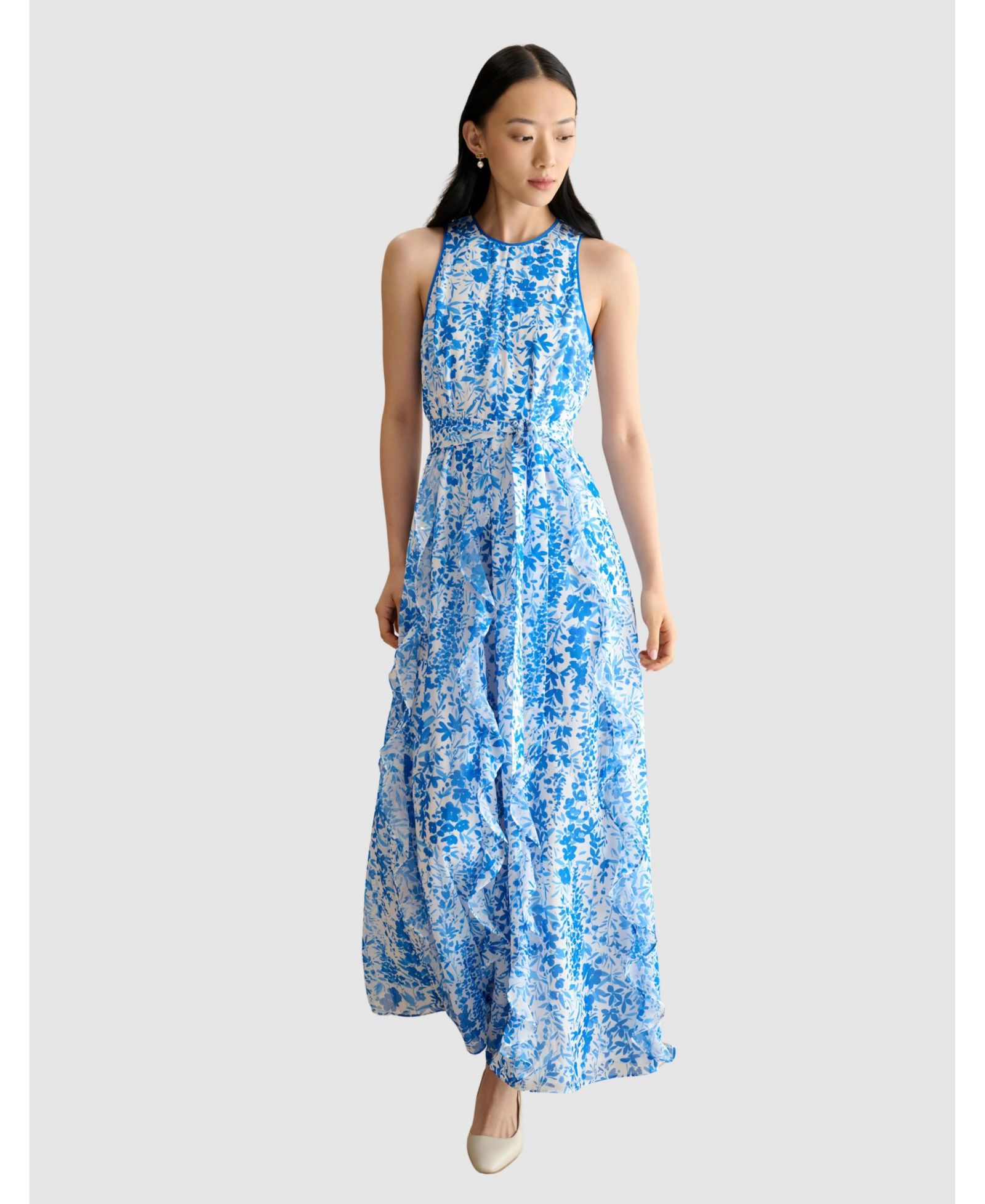 Женское платье Hobbs London Taryn Floral Ruffle Maxi
