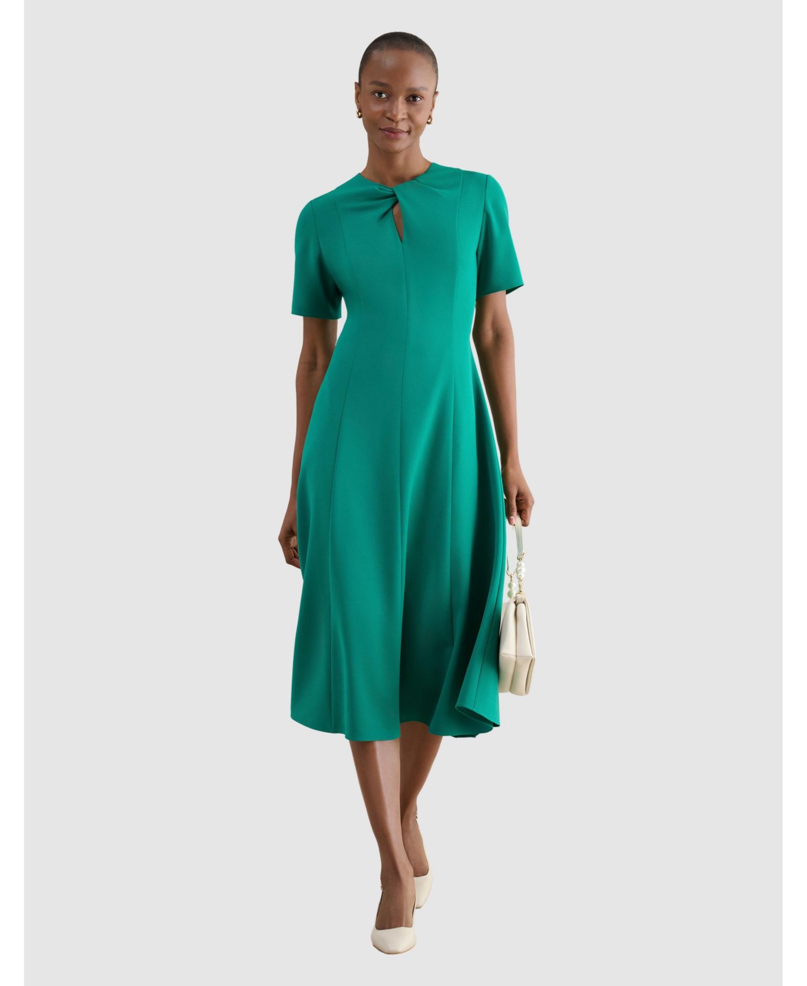 Hobbs London Женский Ariela Twist Detail Midi Dress