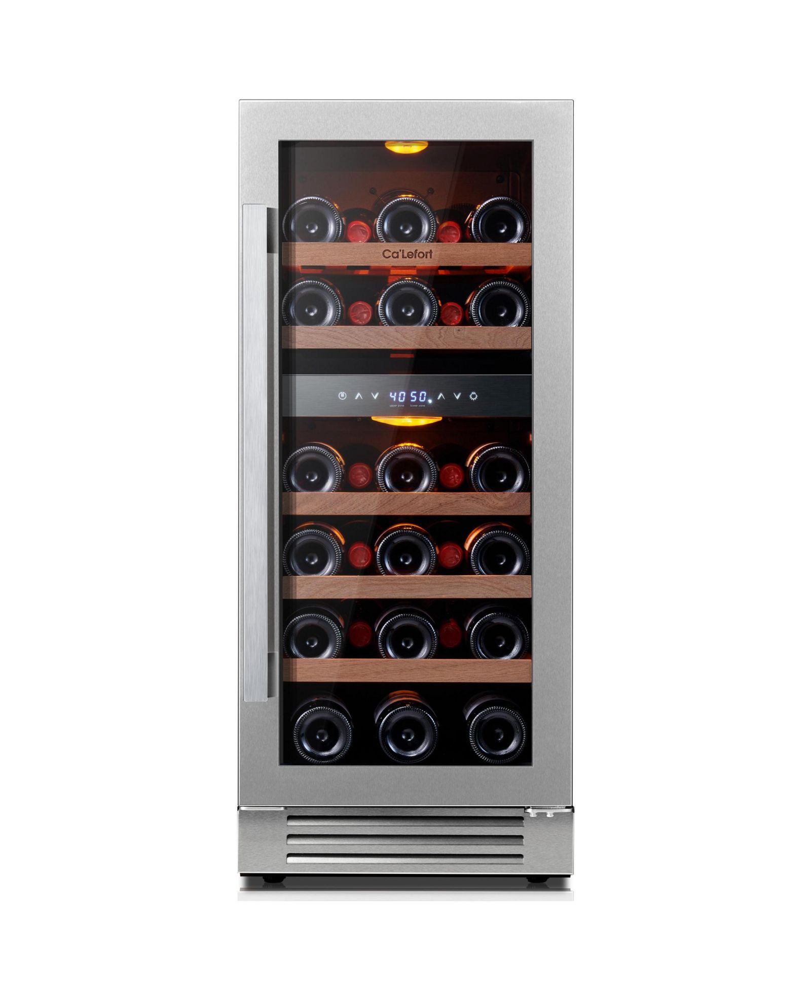 Ca'Lefort 15 inch Wine cooler Refrigerator , Dual Zone 28-Bottle 40-65degree(s)F,3 color LED, Built-in/Freestanding for home 3.2 cu.ft