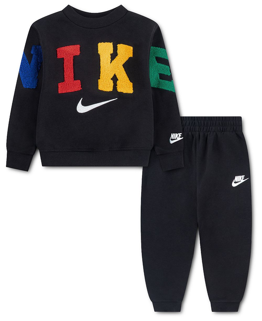 Nike Toddler Boys' 2T-4T Fleece Crewneck Sweatshirt and Joggers, 2-Piece Set